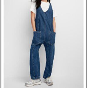 We The Free High Roller Jumpsuit S (short) Sapphire Blue Festival Boho Casual